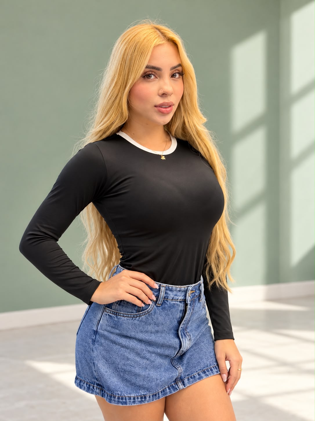 Body Sesgo Manga LARGA Unicolor
