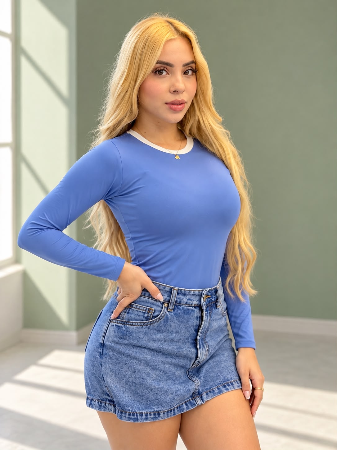Body Sesgo Manga LARGA Unicolor